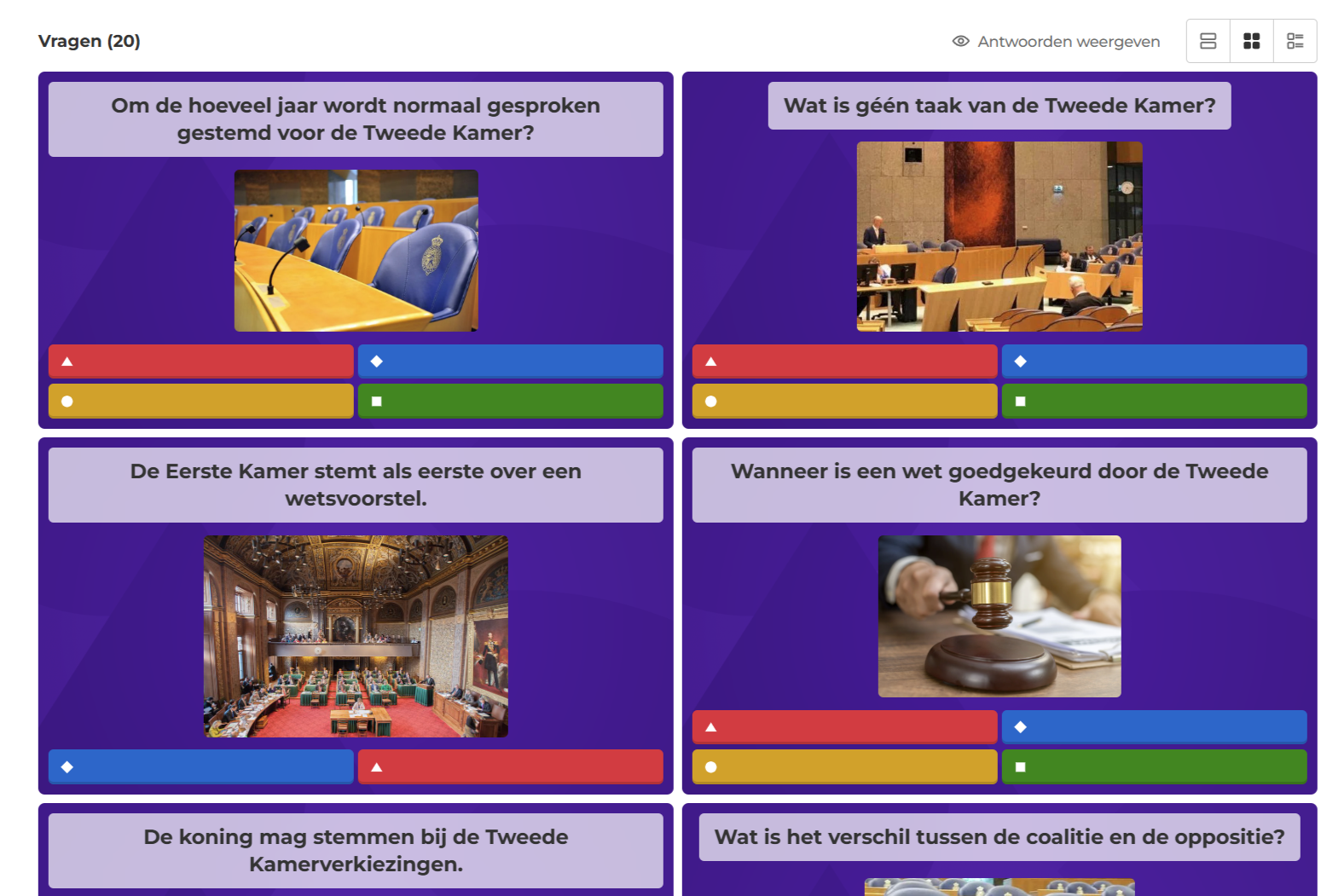 Kahootquiz Tweede Kamerverkiezingen 2021