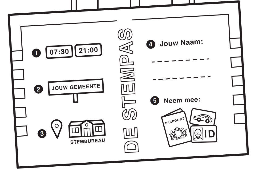 (Informatie)kleurplaten gemeenteraadsverkiezingen 2022