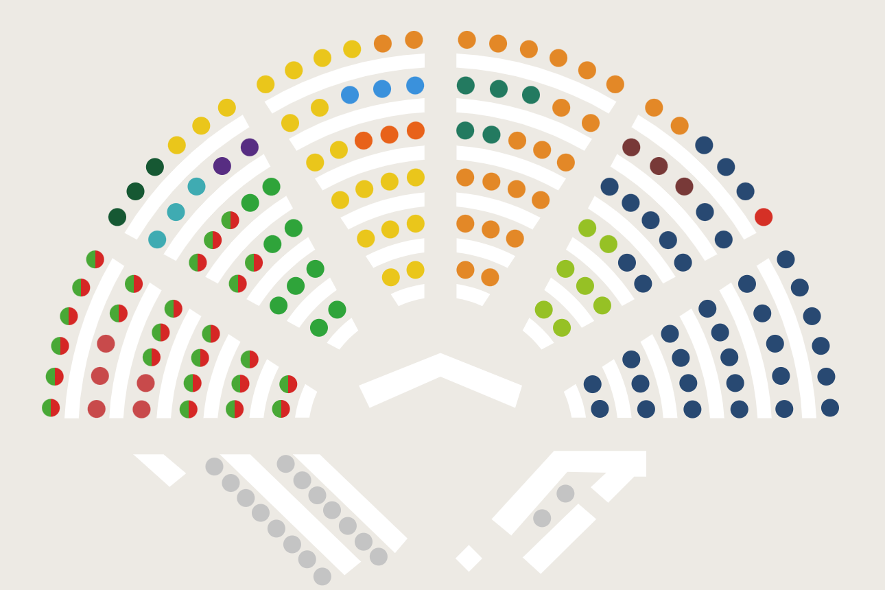 Wie zit waar in de Tweede Kamer?
