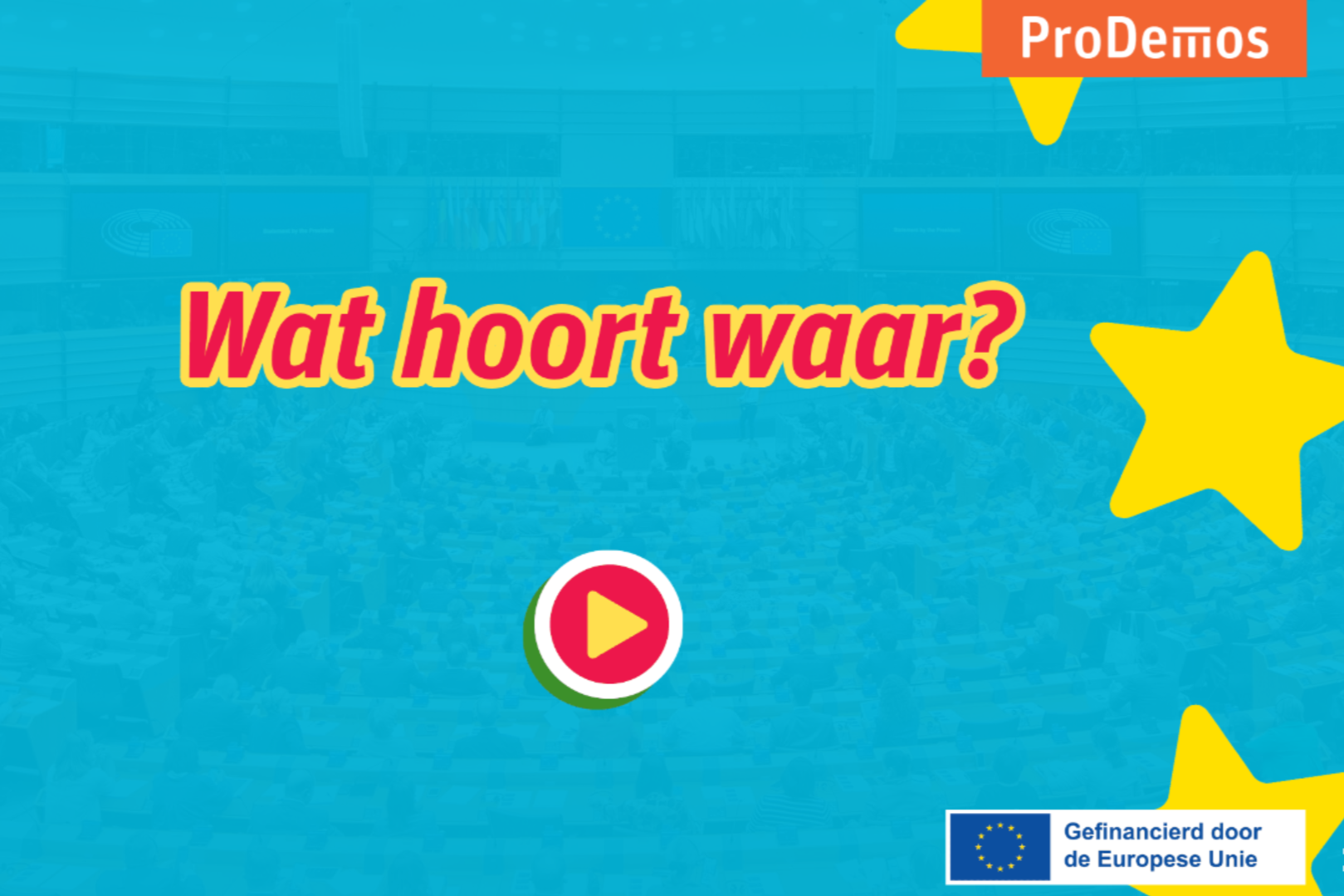 Wat hoort waar in het Europees Parlement?